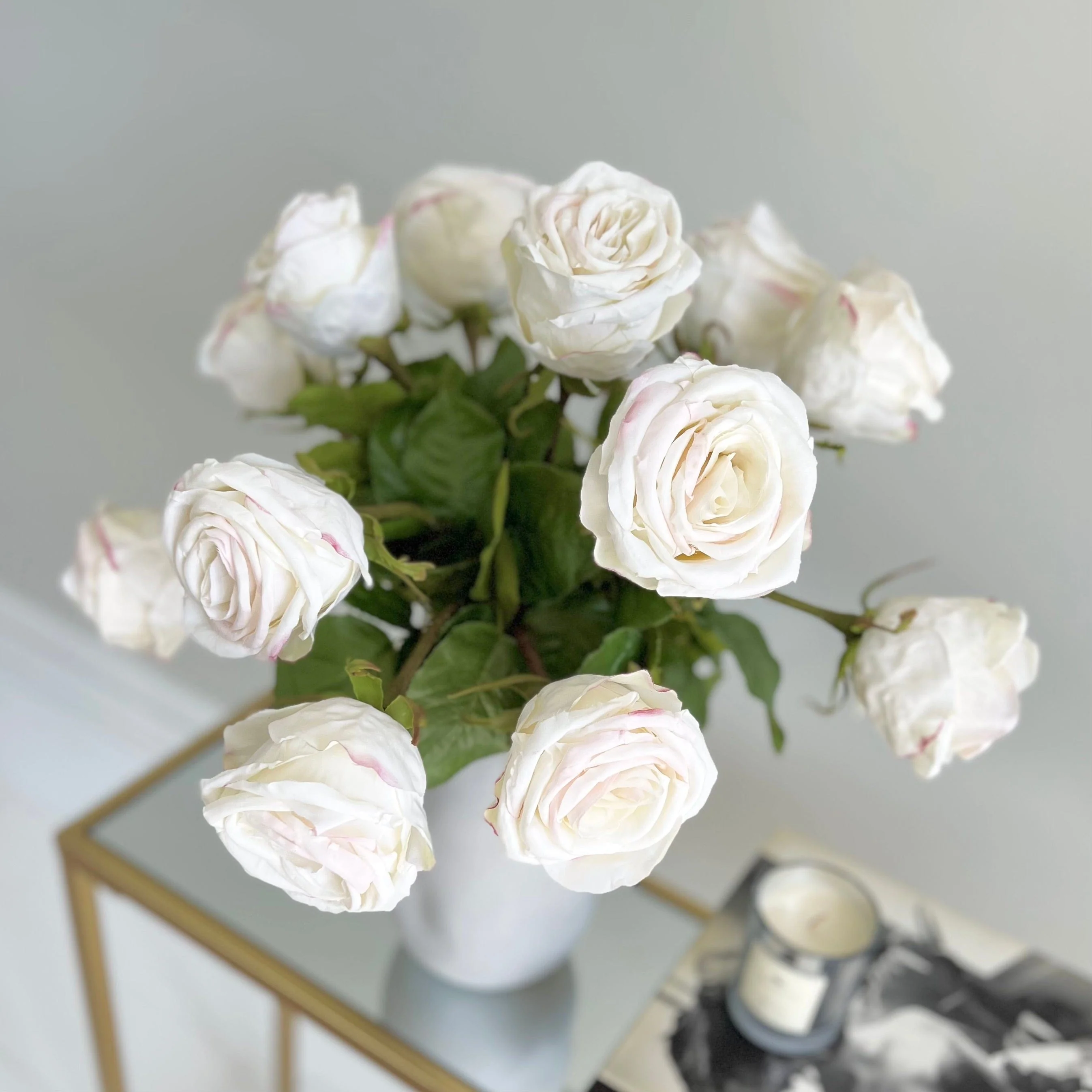 Artificial White Large Rose - Image 5
