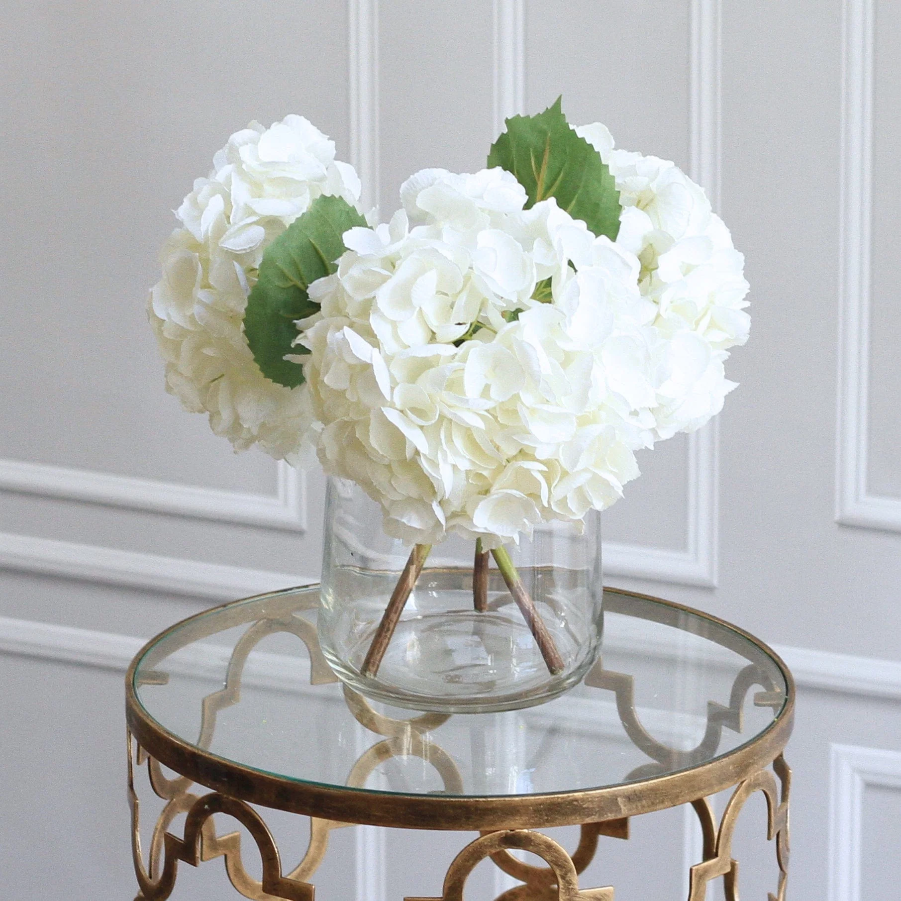 White Artificial Hydrangea Arrangement - Image 5